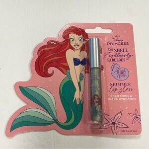 Disney Princess Shimmer Lip Gloss Ariel Mermaid Be Shell-Fishlessly Fabulous NIP